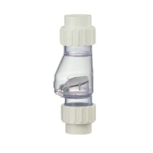 Clear Slip Union Check Valve (No Spring Flapper)
